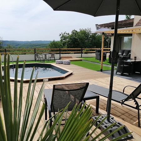 Lapausedegout chambres table d'hôtes piscine et terrasse Lachapelle-Auzac Extérieur photo